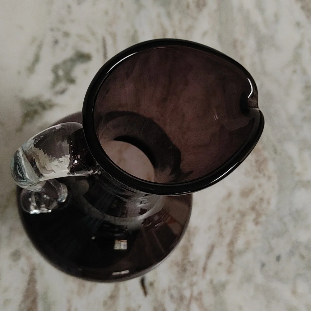 Artisan Hand Blown Glass Pitcher